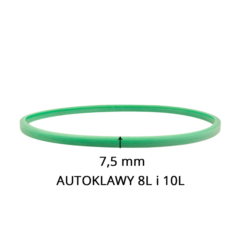 Silicone gasket for autoclaves wax 10l and 12l green 7.5mm