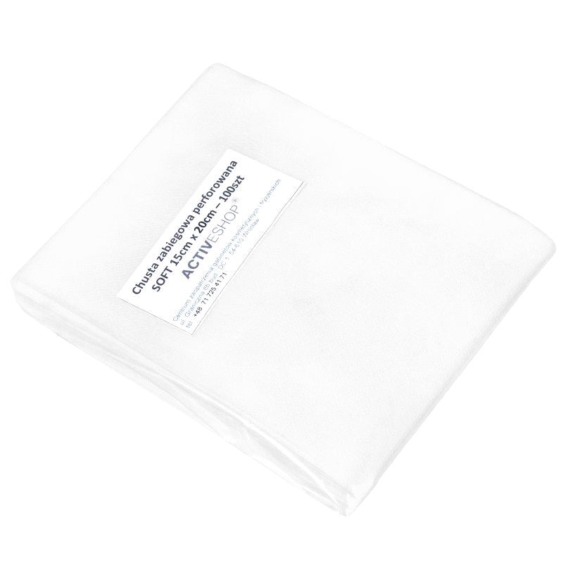 ACTIVESHOP Disposable surgical scarves, perforated, 100 pieces 15x20 cm white