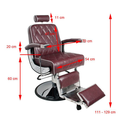 Gabbiano barber chair imperial maroon