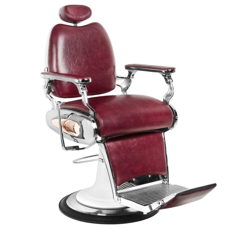 Gabbiano Barber Chair Moto Style Burgundy