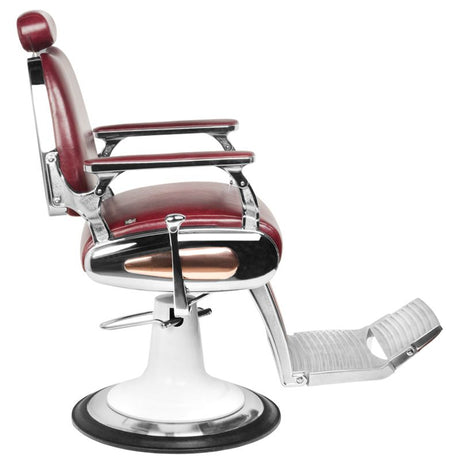 Gabbiano Barber Chair Moto Style Burgundy