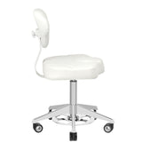 Azzurro 156f bump-up white cosmetic stool