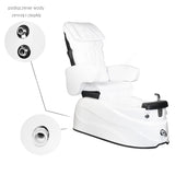 ActiveShop Spa Pedicure Chair As-122 White with Massage Function