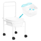 ACTIVESHOP Set of paddling pool for pedicure on wheels white + foot massager massager with temperature maintenance am-506a