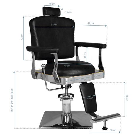 Hair system barber chair sm180 black