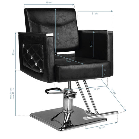Hair system black hairdressing chair sm363
