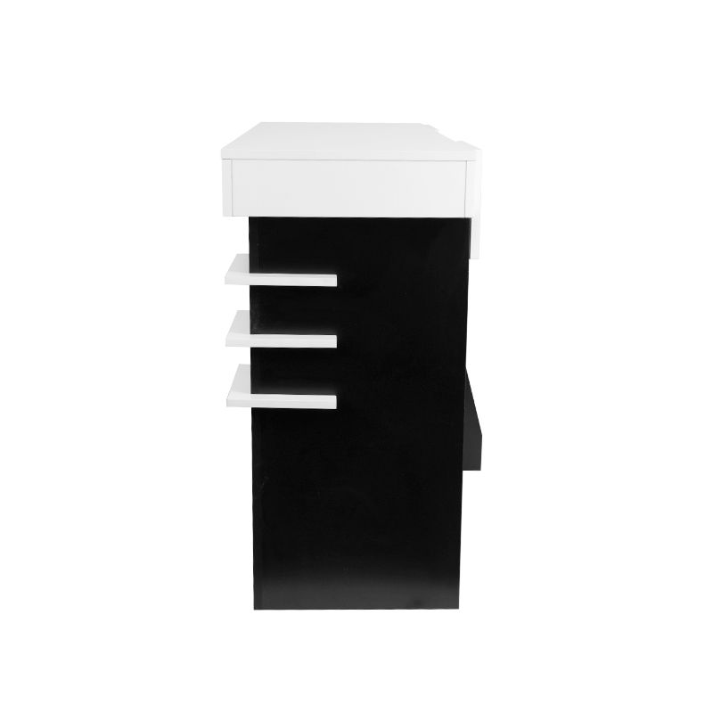 Gabbiano reception desk carbon black and white