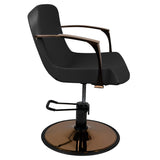 Gabbiano styling armchair, copper, black Bologna