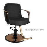 Gabbiano styling armchair, copper, black Bologna