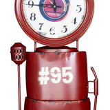Barber Shop Decoration Clock Vintage Red Gas Pump
