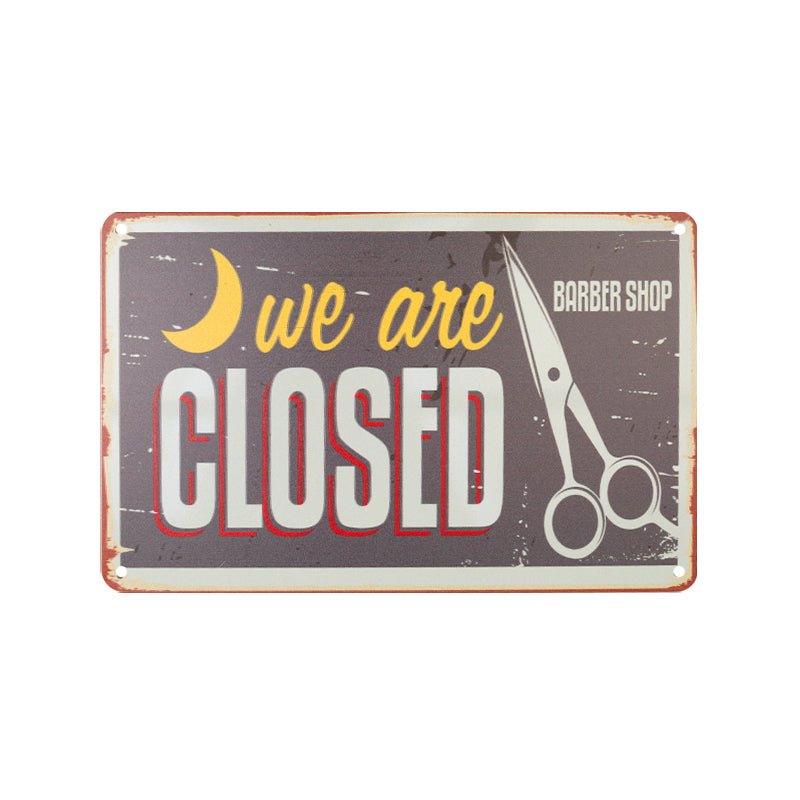 Decorative Plaque for Barber Shop B008 'We are Closed'