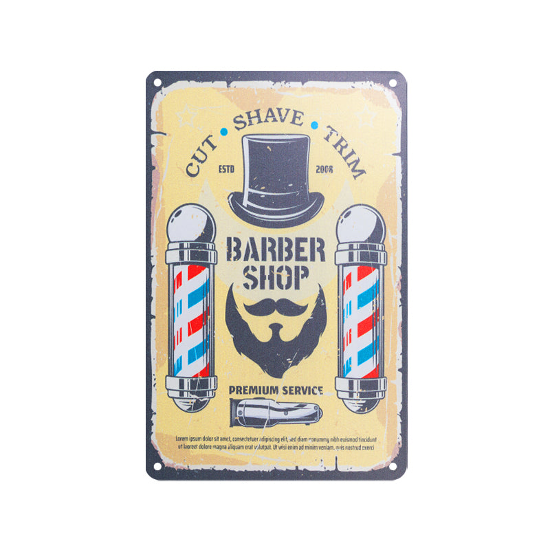 Decorative Plaque for Barber Shop B018 'Cut Shave Trim'