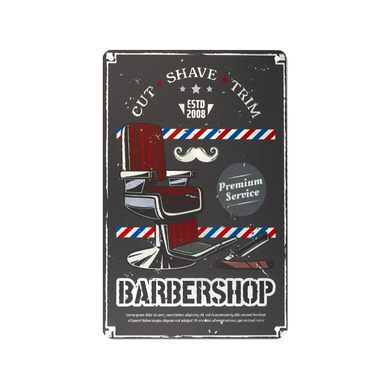 Decorative Plaque for Barber Shop B021 'Cut Shave Trim'