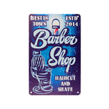 Decorative Plaque for Barber Shop B075 'Best in Town ESTD 2014'
