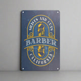 Decorative Plaque for Barber Shop B076 'Shaves & Cuts California'