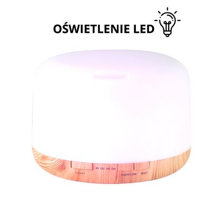 Aroma Diffuser Spa Air Humidifier 03 Light Wood 500ml with Timer