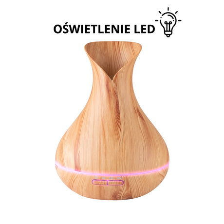 Aroma Diffuser Spa Air Humidifier 15 Light Wood 400ml with Timer