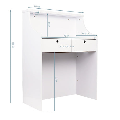 HAIR SYSTEM RECEPTION DESK E006A WHITE