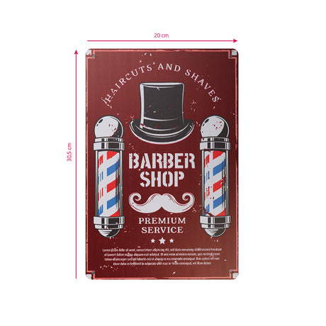 Decorative Plaque for Barber Shop B030 'Harcuts & Shaves'
