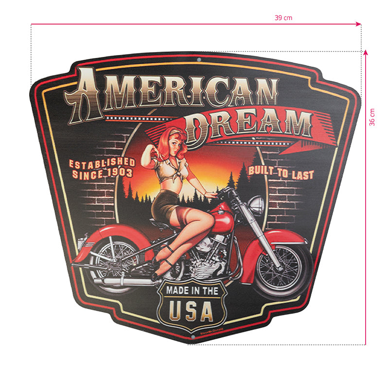 Barber Shop & Tattoo Studio Decorative Board N169 'American Dream'