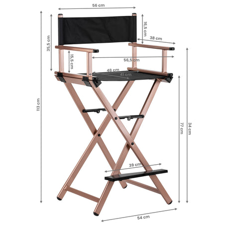 ActiveShop Make-up Chair Aluminum Rose Gold