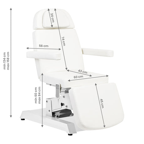 ACTIVESHOP COSMETIC CHAIR EXPERT W-12D 2 MOTORS WHITE