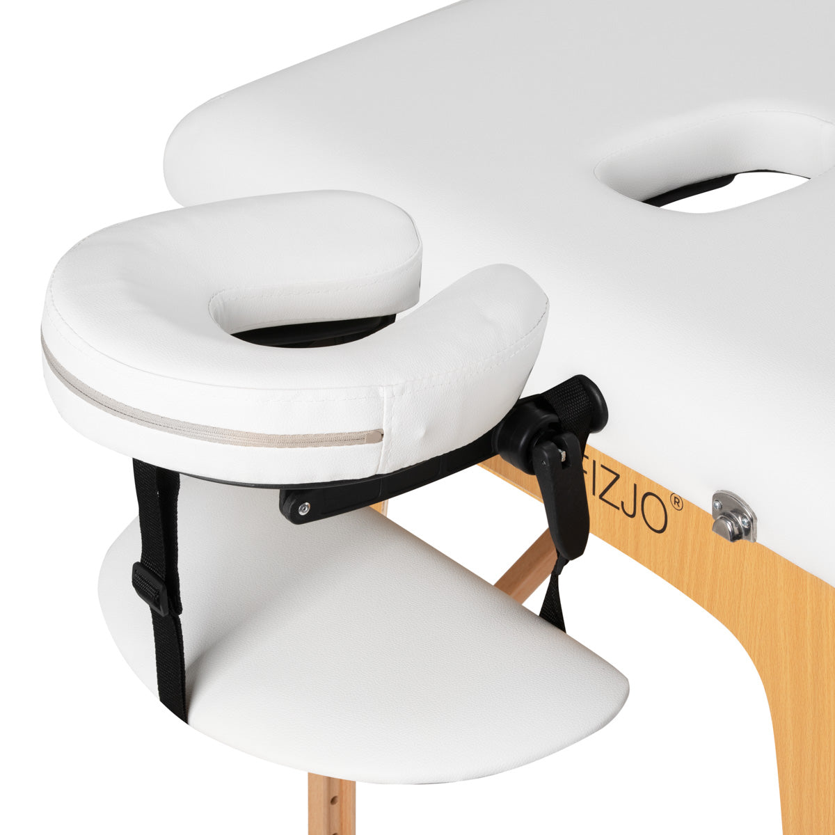 WOODEN FOLDING MASSAGE TABLE COMFORT ACTIV FIZJO LUX 2-SECTIONS 190X70 WHITE