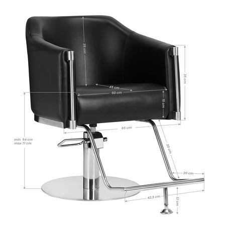 Gabbiano Hairdressing Chair Burgos Black