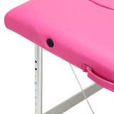 Folding massage table aluminum Activ Fizjo comfort 2 segment pink