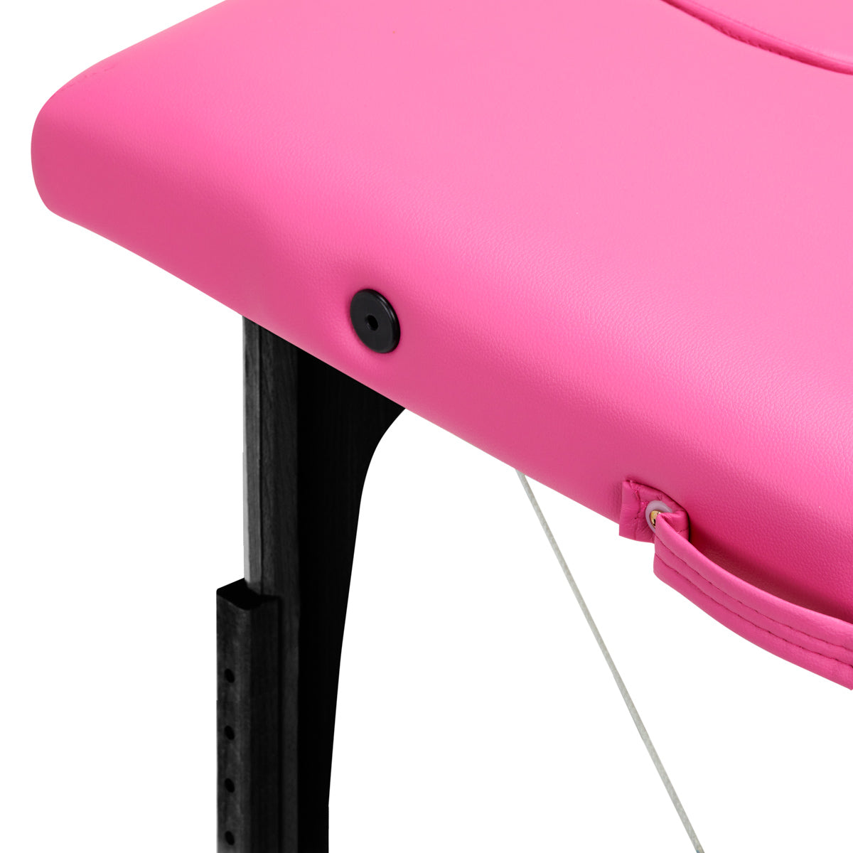 Folding massage table wooden Activ Fizjo comfort 2 segment pink black wood