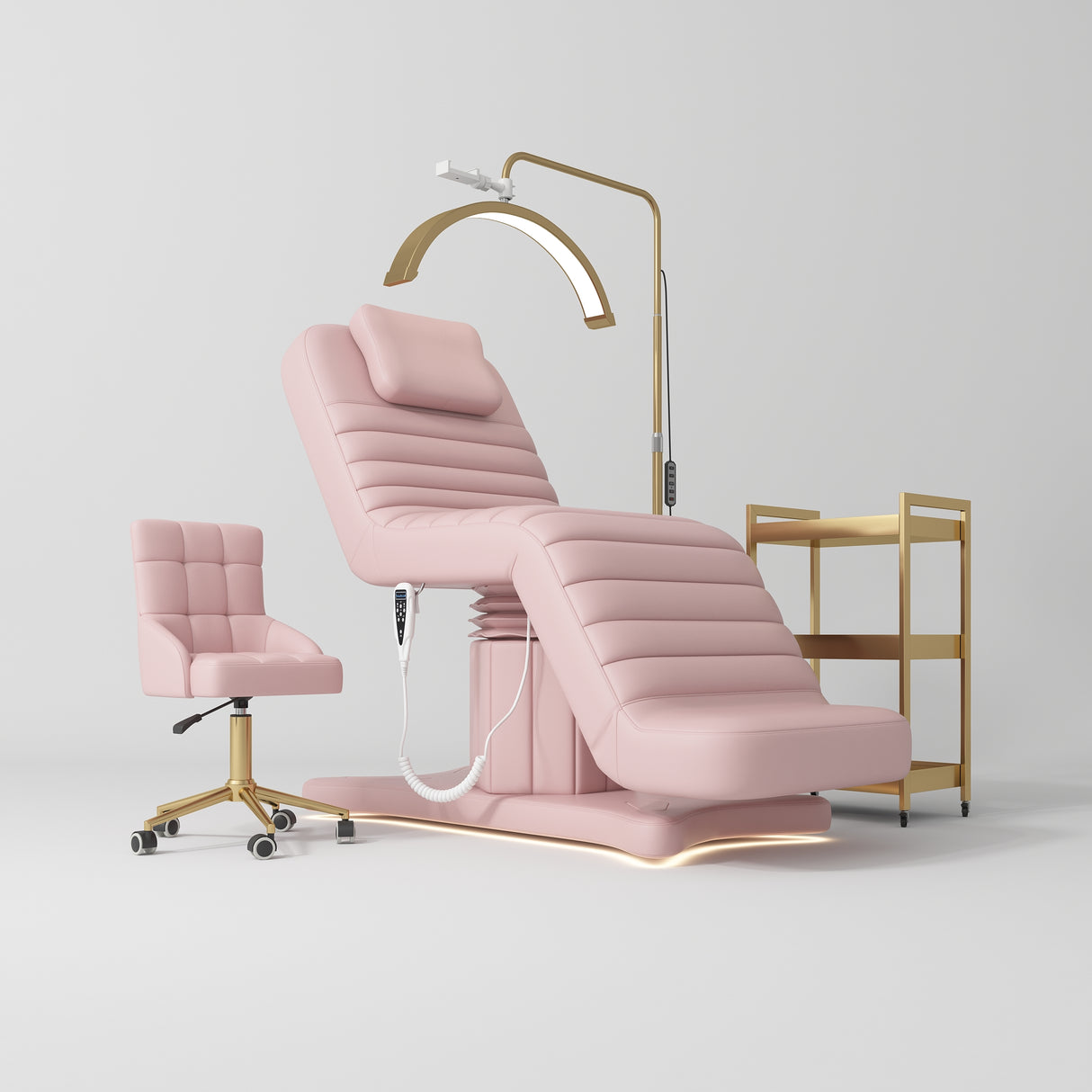 Manufakturo Grandeur Bare Blush The Complete Studio Set - Beauty Bed, Chair, Moonlight & Trolley