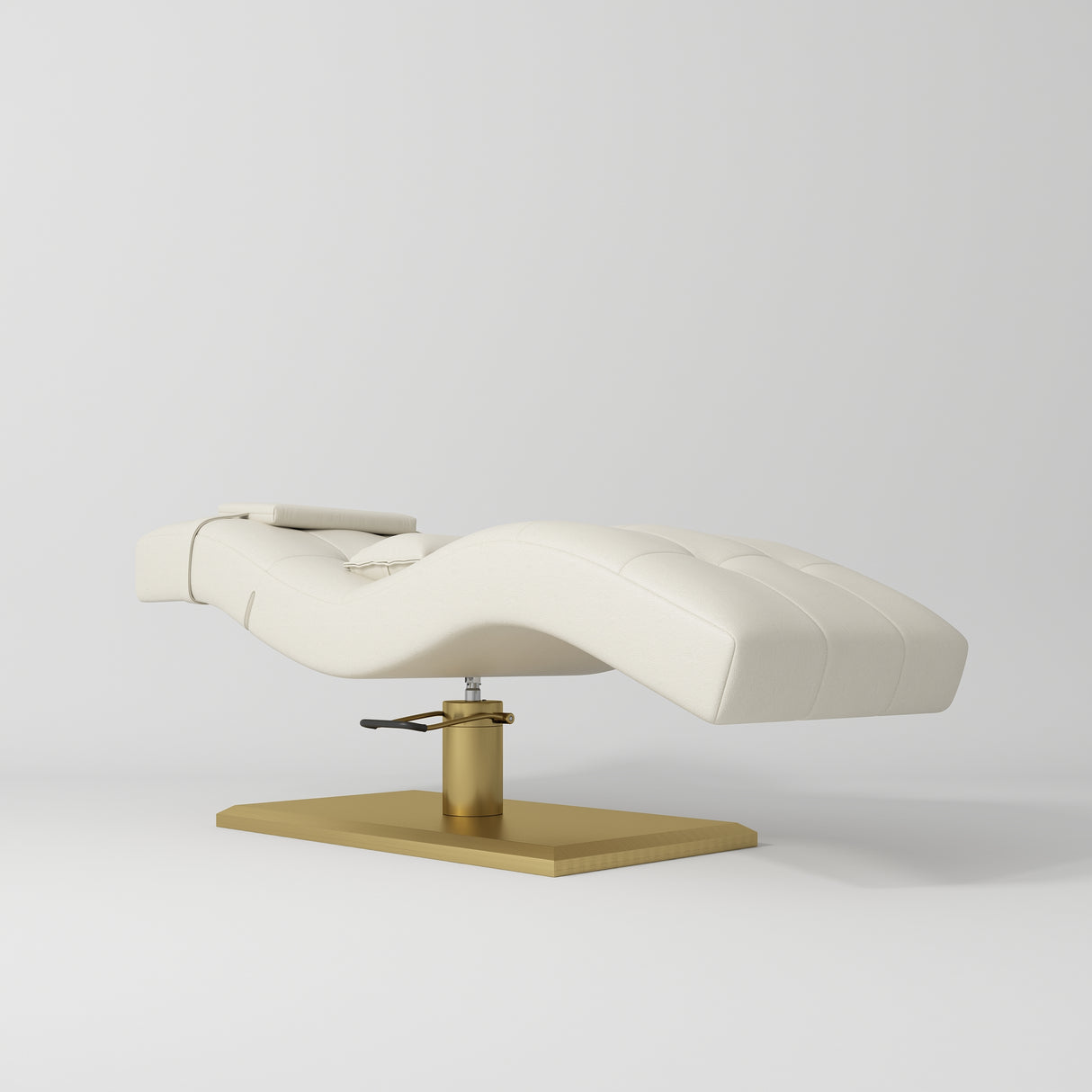 Manufakturo Prestige Hydraulic Eyelash Bed – Adjustable Headrest & High-Density Sponge Creamy