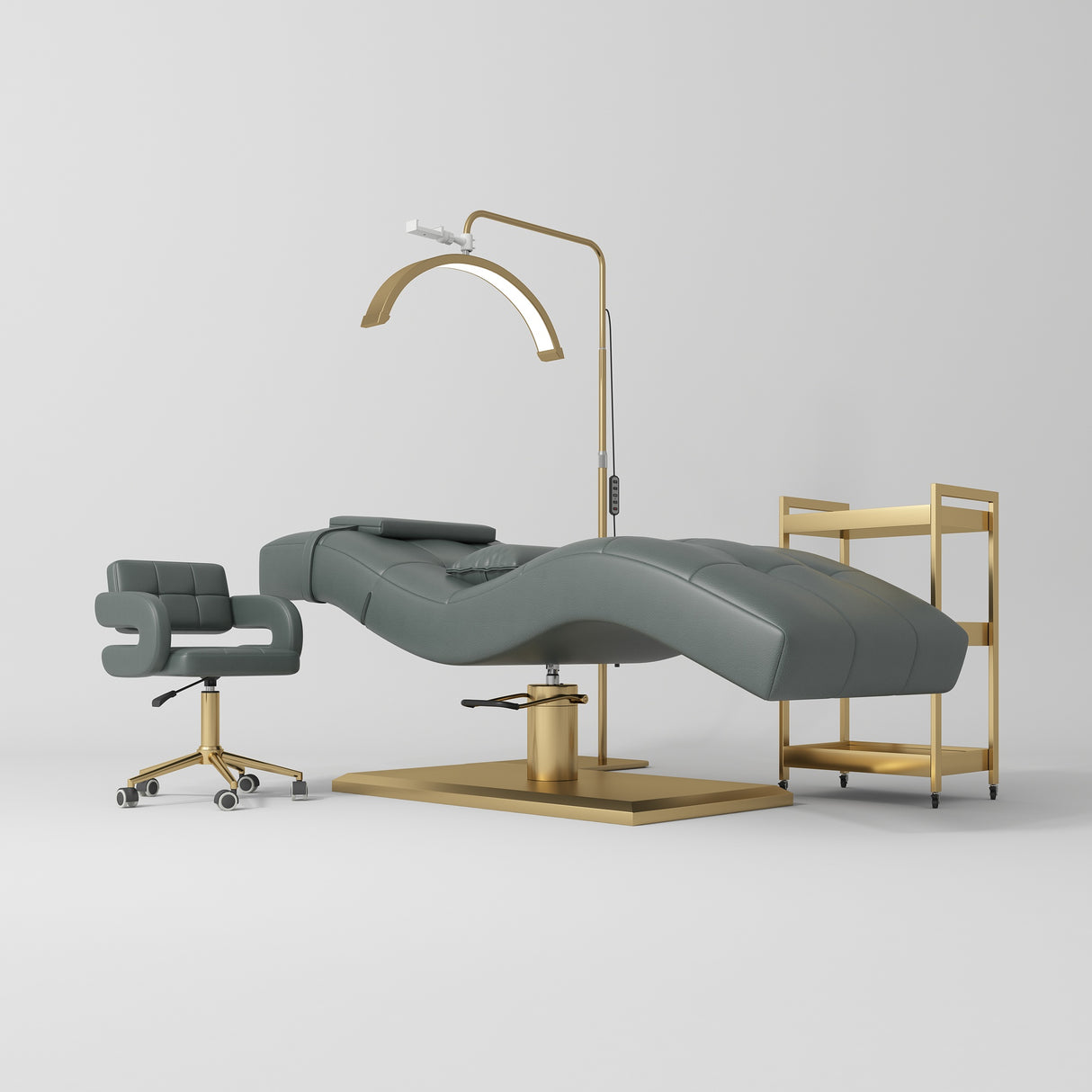 Manufakturo Prestige Navy The Complete Studio Set - Lash Bed, Chair, Moonlight & Trolley