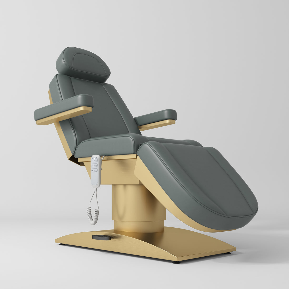 Manufakturo Virtue Luxury Electric Beauty Bed, 360° Rotation, Gold Titanium Frame Navy