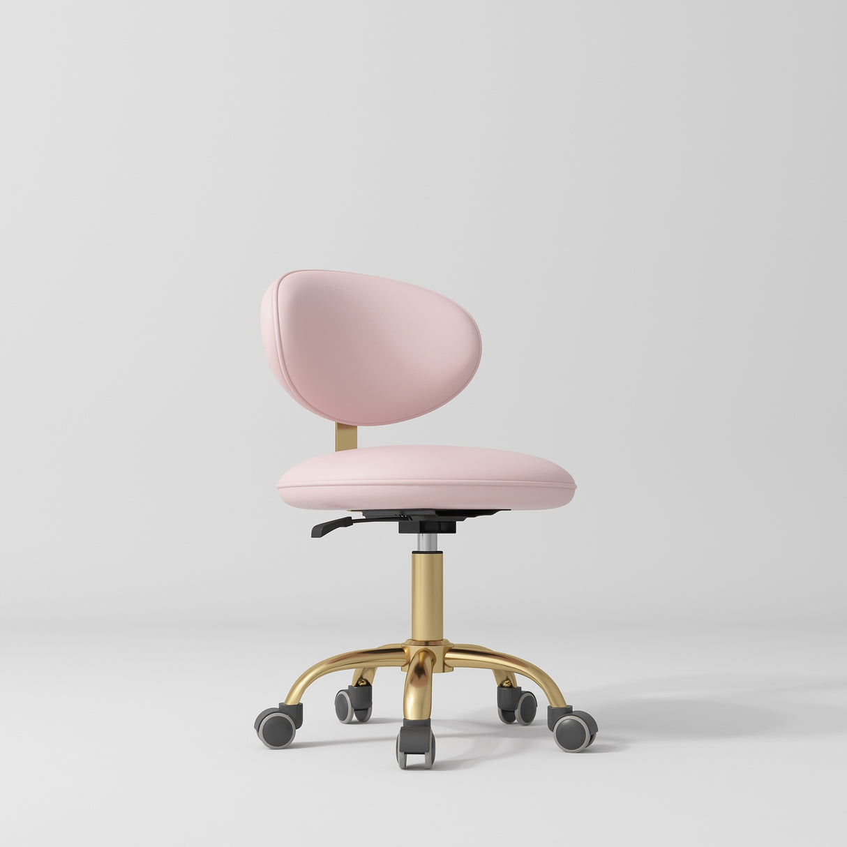 Manufakturo Aura Gold Legs Beauty Stool Light Pink