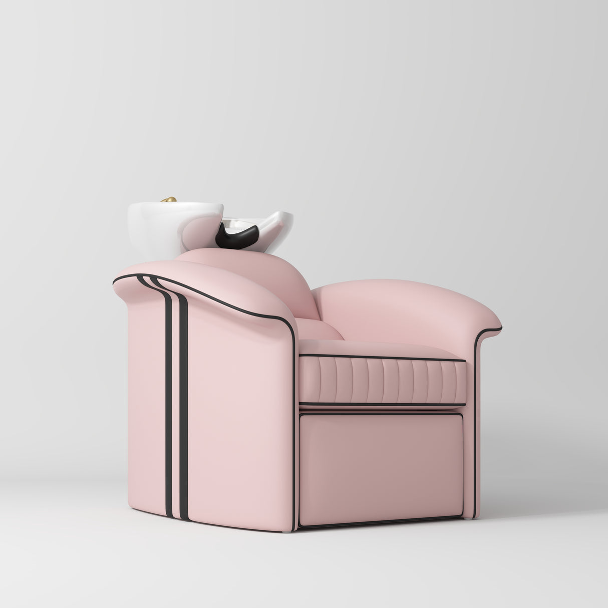 Manufakturo Monaco Luxury Hair Salon Backwash Unit Bare Blush - White Bowl