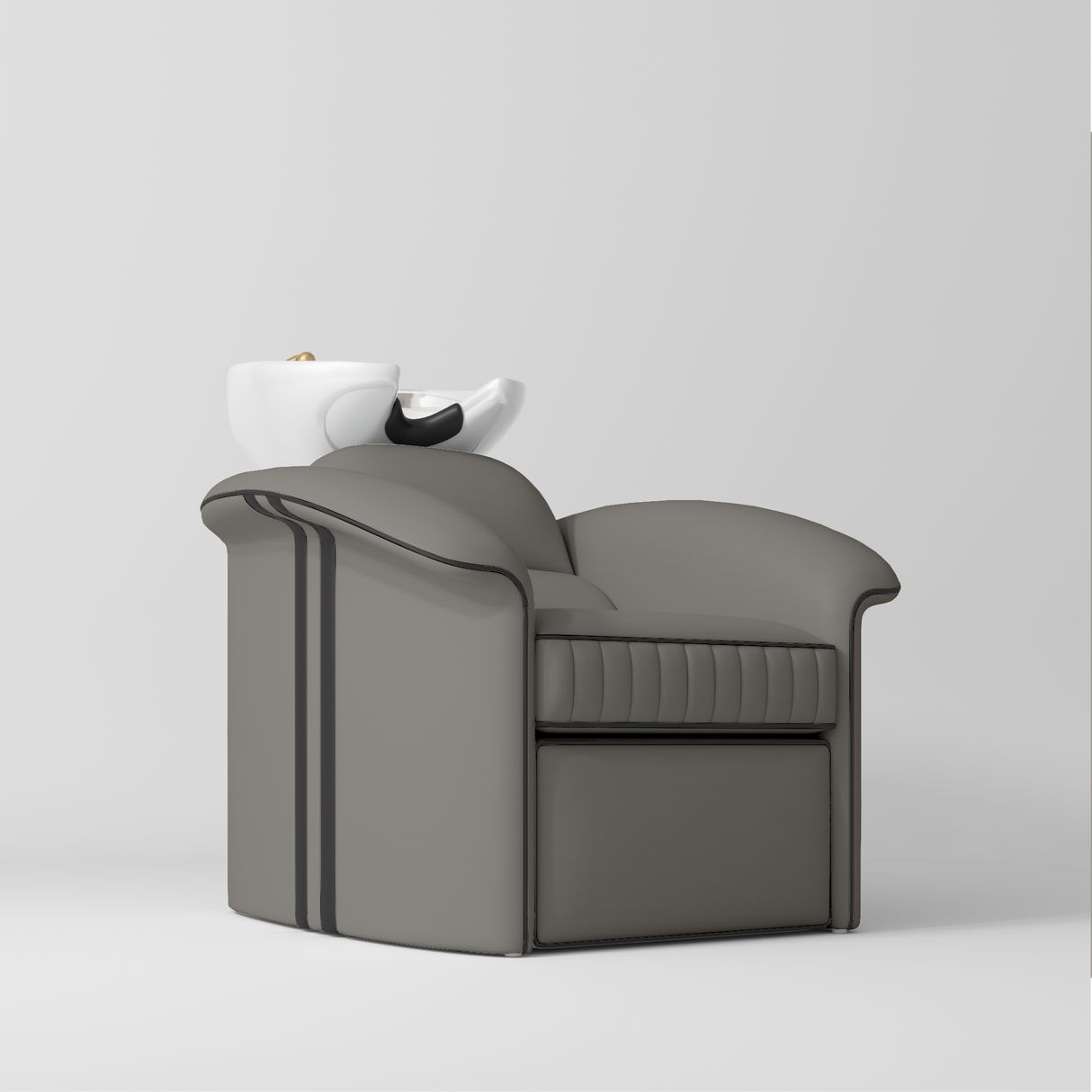 Manufakturo Monaco Luxury Hair Salon Backwash Unit Deep Ash - White Bowl