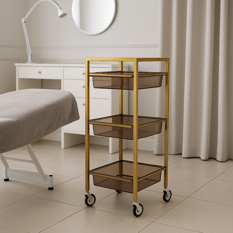 Beauty Trolley / Helper 93 Gold on Wheels