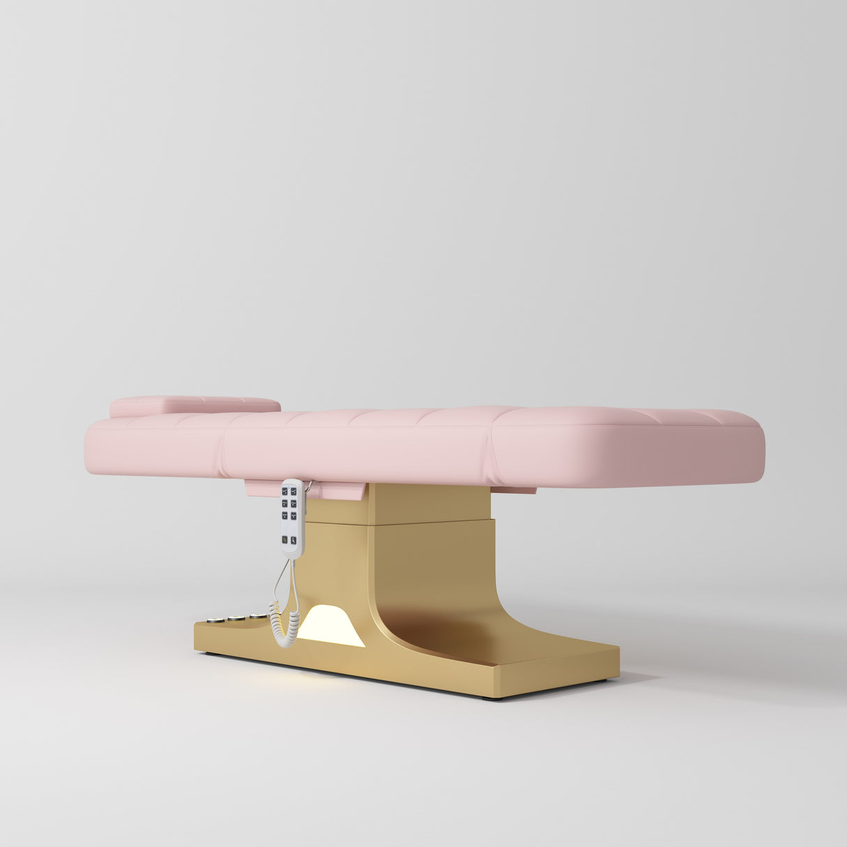 Manufakturo Saphir version A Bare Blush – 4-Piece Beauty Studio Set: Luxury Bed, Chair, Lamp & Trolley