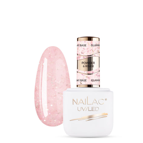NaiLac Hybrid UV/LED Glammy Rubber Base Powder & Rouge