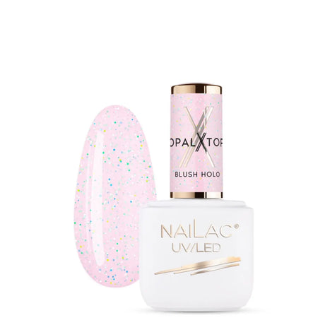 NaiLac Hybrid UV/LED Top OpalX Blush Holo
