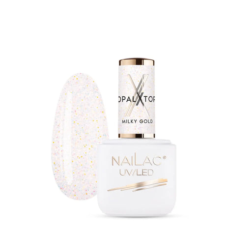 NaiLac Hybrid UV/LED Top OpalX Milky Gold