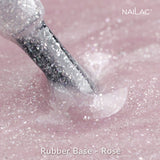 NaiLac Hybrid UV/LED Rubber Base Rose Swatch
