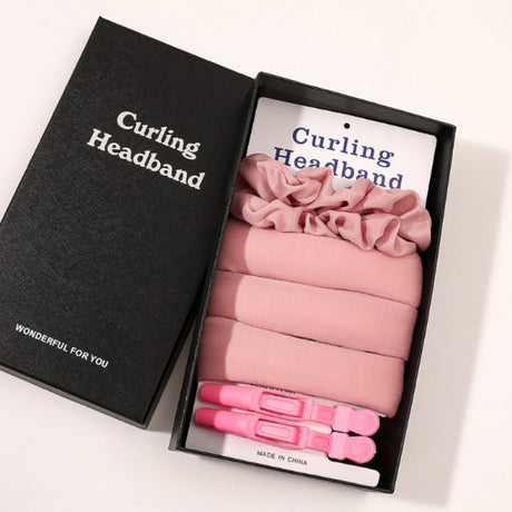 Roxie Heatless Curling Headband Kit Pink Box - Roxie Cosmetics