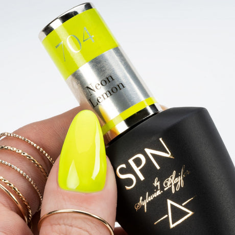 SPN Nails UV/LED Gel Polish 704 Neon Lemon Yellow Nails
