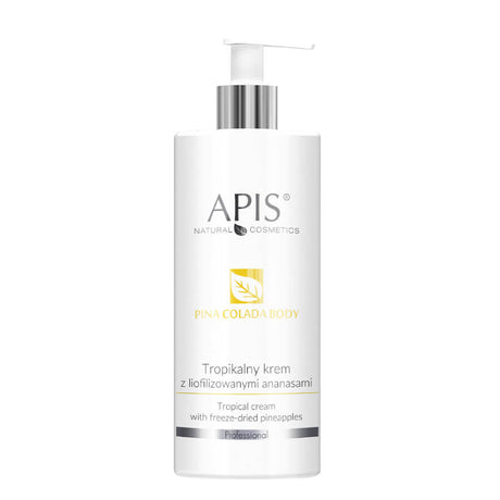 Apis Pina Colada Tropical Body Cream with Freeze Dried Pineapples 500ml