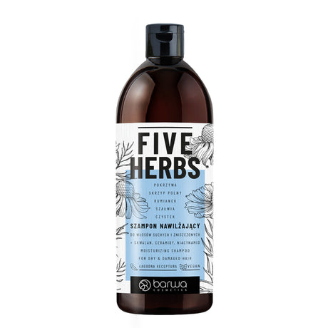 Barwa Five Herbs Moisturising Shampoo for Damaged & Dry Hair - Roxie Cosmetics