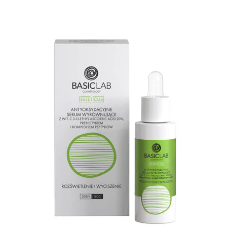 basic lab face serum with vitamin c 20% brightening and calmind dawn 