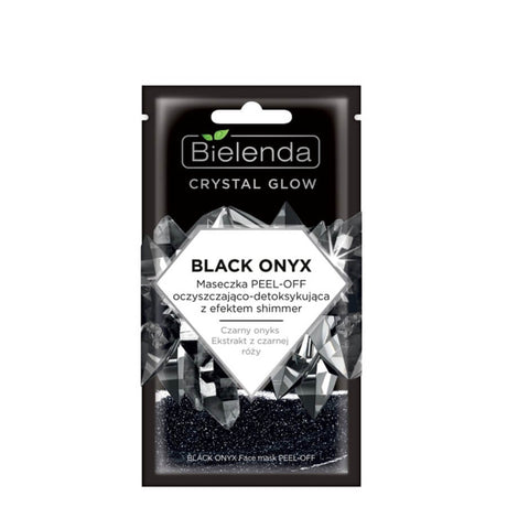 bielenda crystal glow black onyx cleansing detoxifying peel off face mask 8g vegan