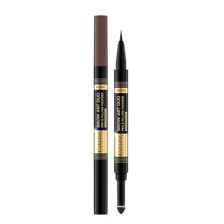 eveline brow art duo powder and pen dark brwo makeup